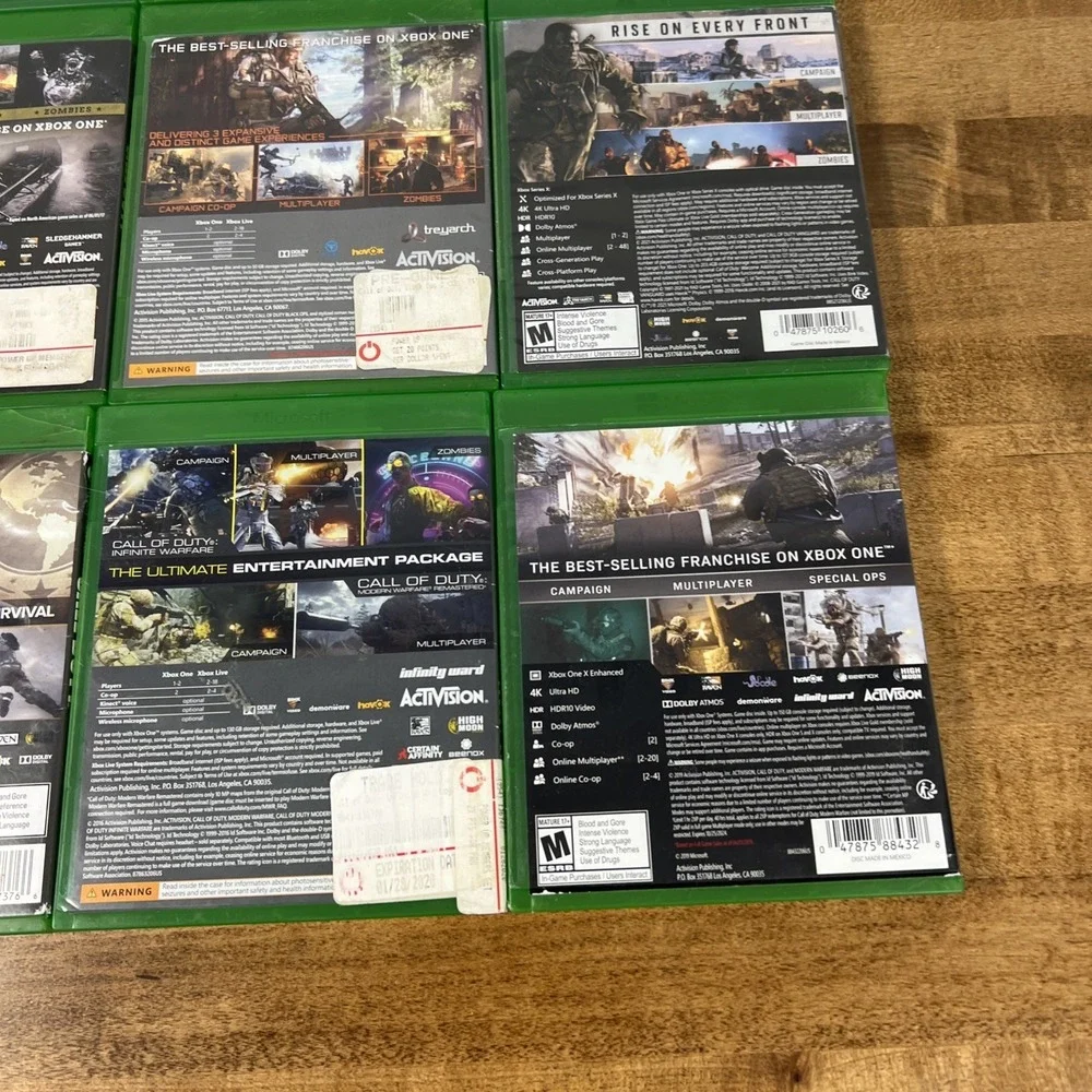 Lot Of 9 Call of Duty: Black Ops 6,‎ 3, Modern Warfare, Advanced Warfare, WWII